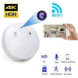 Other Camera Products HD 4K WiFi Home Security Smoke Detect Camcorder ip Cam Night Vision Remote Motion Micro Suport Hidden tf card 230626