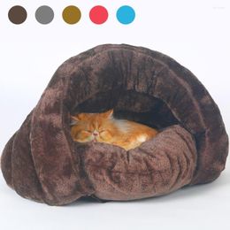 Cat Beds Comfortable Triangular Bed Soft Tent Small Dog Round Sleeping Mat Non-Removable And Washable Winter Warm Household Pet Nest