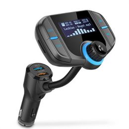 BT70 car mp3 bluetooth player big screen dual usb charger card cigarette lighter bluetooth car charger fm transmitter