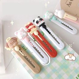 Knife 30 Pcs/lot Kawaii Bear Dog Rabbit Utility Knife Cute Paper Cutter Cutting Paper Razor Blade Office School Supply Stationery Gift