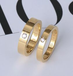 Designer Signature ring Couples Fashion Jewellery Rings love Rings Titanium Steel Rose Gold Men women's wedding ring Luxury brand Classic engagement ring