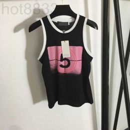 Women's Sweaters Designer Spring Brand Same Style Sweater Sleeveless High Quality Crew Neck Fashion Black Pink Green Pullover Clothes Womens 7KSG
