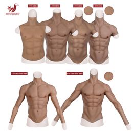 Breast Form KOOMIHO Realistic Silicone Male Muscle Suit Simulation Strong Figure Artificial Sturdy Chest Men Crossdresser Macho Cosplay 230626
