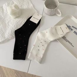 Women Socks Spring And Summer Polka Dot Japanese Sweet Fresh Simple Trend Cute Cotton Mid Tube