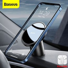 Baseus Magnetic Car Phone Holder Universal Auto Air Vent Mount Dashboard Phone Stand Holder For IPhone 13 12 Pro Max Mini 2 In 1