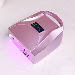 Nail Dryers High Power 96W Rechargeable Nail Lamp UV LED Nail Dryer Red Light Beads for Curing Polish Nail Manicure Electric Acetone Protect 230626