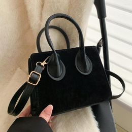 Evening Bags Fashion PU Leather Felt Handbags For Women Luxury Designer Shopper Bag Messenger Female Shoulder Mini Satchel Purse