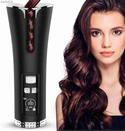 Automatic Curling Iron Cordless Hair Curler Auto Rotating Ceramic Hair Curler Rechargeable USB Hair Waver Tongs Curling Wand L230520
