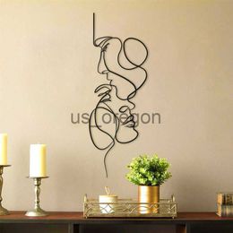 Decorative Objects Figurines Nordic home decoration accessories True Love Wall Art Decor Bedroom Living Room Decor Couple Metal Wall Decor Gift Wall Stickers