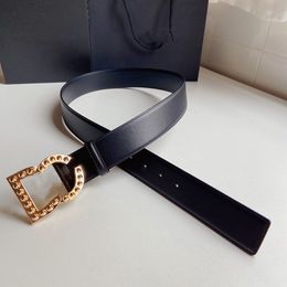 Genuine Leather Men Belt Top Quality Black Brown Dress Belts Fashion Designer Waist Belts with Box