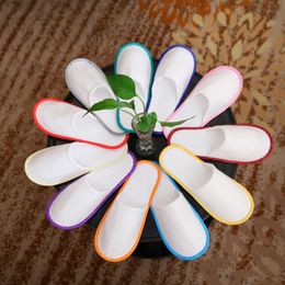 Home Shoes Travel Hotel SPA Anti-slip Disposable Slippers Home Guest Shoes Multi-colors Breathable Soft Disposable Slippers Q251