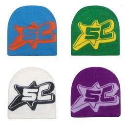 Ball Caps Y2K Hip-hop Unisex Beanie Hat Men Autumn And Winter Harajuku Style Po Props Versatile Halloween Pile Bonnet