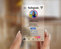 Cards Carddsgn Customised Printed Pvc Transparent Business Cards Instagram Name Card Frosted Waterproof Free Design 200/500/1000PCS