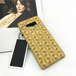 Designer Phone Case for Samsung Galaxy S24 S23 S22 S21 S20 S10 Plus 5G Note 20 Ultra Luxury PU Leather Edge-finishing Velvet Lined Back Cover Shell Fundas Coque Yellow