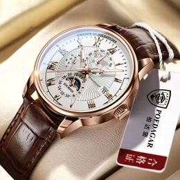 Swiss Business Belt Watch Men's Quartz Watch Genuine Waterproof Brand Watch, Men's Watch TikTok