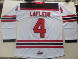 College Hockey Wears Physical photos QMJHL Quebec Remparts 4 Guy Lafleur Men Youth Women Vintage High School Size S-5XL or any name and number jersey