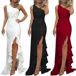 Casual Dresses Women Summer Long Maxi Elegant Stylish Chic Cascading Ruffle Mermaid Club Party Beach Sundress 221119