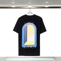 Designer's seasonal new American hot selling summer T-shirt for men's daily casual letter printed pure cotton top SSHQ