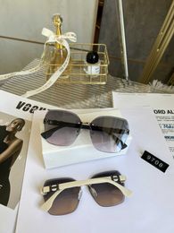 Wholesale of H-letter new fashion frameless mesh red plain UV resistant sunshades sunglasses for women