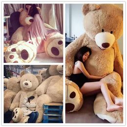 Plush Dolls 100-200cm 3.4m America Giant Teddy Bear Plush Toys Teddy Bear Skin Soft Toy Birthday Valentine's Gift For Girls Children 230626