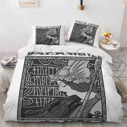 Bedding sets Viking Duvet Cover Scandinavian Celtic Mythology Bedding Set Microfiber Ancient Vikings Comforter Cover King For Boys Girls Teen 230626