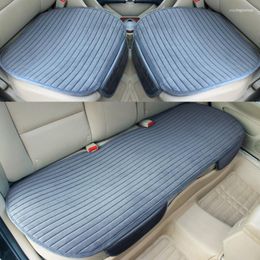 Car Seat Covers Cover Front Rear Flocking Cloth Cushion Non Slide Auto Accessories Universal Protector Mat Pad Keep Warm In Winter