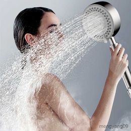 Bathroom Shower Heads Modes Shower Head Fall Resistant Handheld Mounted High Pressure Water Saving Rainfall Shower Bathroom Parts R230627