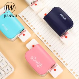 Punch JIANWU Multifunctional LooseLeaf Paper Puncher Handheld Adjustable 6Hole Punch for Scrapbook A4A5 B5 Notebook Diary Stationery