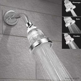 Bathroom Shower Heads Mount Rainfall Showerhead Modes Adjustable Water Saving High Pressure Ceiling Showerhead Water Philtre R230627