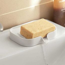 New Punch-free Draining Soap Storage Rack Soap Rack Tray White Drain Soap Holder Box Household Shelf Soap Dish Tray