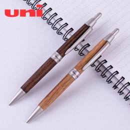 Pencils 1pcs One Piece Japan Uni Pure Malt Mechanical Pencil 0.5mm Oak Wood Natural or Dark Brown colors M51025