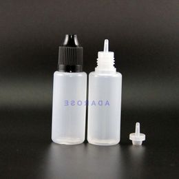 100 Pcs 15ML Plastic Dropper Bottles With Child Proof safe Caps & Tips Vapor Squeezable bottle long nipple Qafls