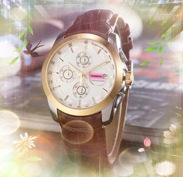 Popular Mens Six Stiches Designer Watches Stopwatch 42MM Leather Belt Timing Clock Quartz Movement Chronograph Vintage luminous luxurious Watch Orologio Di Lusso