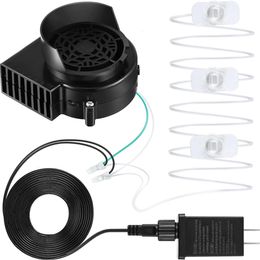 Garden Decorations Inflatable Air Blower Reusable Replacement Fan Blower with 3 LED Light String Portable Mini Air Blower 12V 1.0A Durable Air Fan 230626