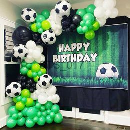 Hangers Racks 113Pcs Football Balloon Garland Arch Kits Green Latex Helium Ballons Farther's Day Globos Baby Birthday Party Decorations Adult x0710