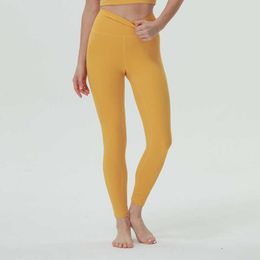 Leggings LU13 Yoga Suit Wunder Lounge Pants Women's Sports High Waist Tights Fitness Yoga Capri Pocket Gym Leggings