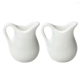 Dinnerware Sets 2 Pcs Mini Milk Jug House Sauce Miniaturess Miniature Decoration Pitcher Accessories Kitchen Props Pretend