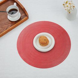 Table Mats Easy To Clean Mat Lightweight Dust-proof Round Ins Insulation Pad Decorative