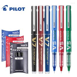 1pcs Pilot Gel Pen Refillable V5/V7 Office Accessories 0.5/0.7mm Red Blue Black School Stationery Japanese Art Supplies
