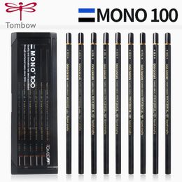 Pencils 12pcs TOMBOW MONO100 Black Rod Drawing Pencil Japanese Advanced Wooden Pencil Design Drawing Art Pencil