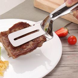 BBQ Grills Stainless Steel Kitchen Clip Barbecue Tongs Fried Shovel Tong Bread Steak Meat Vegetable Clamp Bbq Cooking Tool 230627