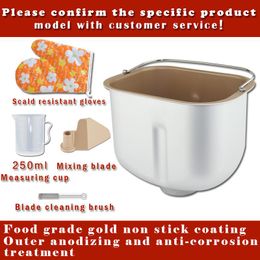 Stands Bread Bucket Bread Hine Liner Parts Dough Mixing Drum Container Bread Mould Gift Original Mixing Blade Gloves, Measuring Cup