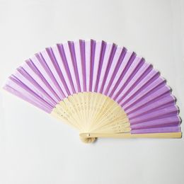 Solid Colour Wooden Fold Fan Chinese Style Foldable Fan Sundries Summer Handheld Fans Wedding Party Gift Home Decoration TH0456