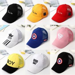 Caps Hats Summer autumn Kid Boy Cartoon Letter Embroidered Baseabll Caps Children Girls Outdoor Leisure Mesh Sport hat Headwear 230626