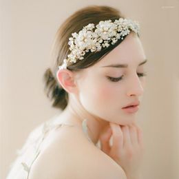 Headpieces Whinte Unique Crystal Headband Wedding Hair Accessories Bride Crown Princess Birthday Tiaras Jewellery