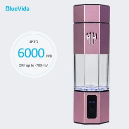 bottle Max 6000 Ppb the 7th Generation Updation Bluevida Spe&pem High Hydrogen Water Generator Bottle with Inhalation Kit & Adapter