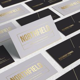 Cards Luxury Gold Foil Business Cards Thank You Greeting Cards Paper Card Gold Card Hot Stamping Printed Cards Thank You Card 300