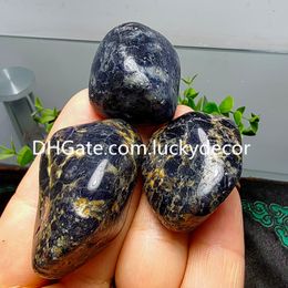 Iolite Tumblestones Pocket Palm Stones Gifts Beautiful Irregular Polished Natural Cordierite Crystal Bulk Lot Tumbled Water Sapphire Gemstones Mineral Specimen