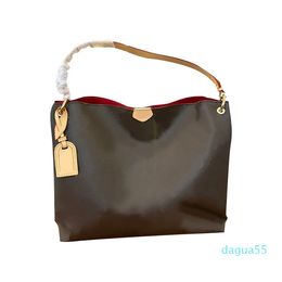 Large Capacity Tote Bag Women Handbags Vintage Shopping Shoulder Bags Classic Canvas Leather Magnetic Buckle Metal