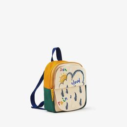 Backpacks Children's Kindergarten Cute Graffiti Backpack Kids Creative Turn Pages Embroidered Canvas Travel Snack Bags 4 6Y 230626